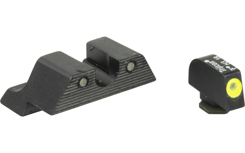 Trijicon HD XR Night Sight Set, 3 Dot Green Tritium With Yellow Front Outline, Fits Glock 17/19/26/27/33/34 GL601-C-600835