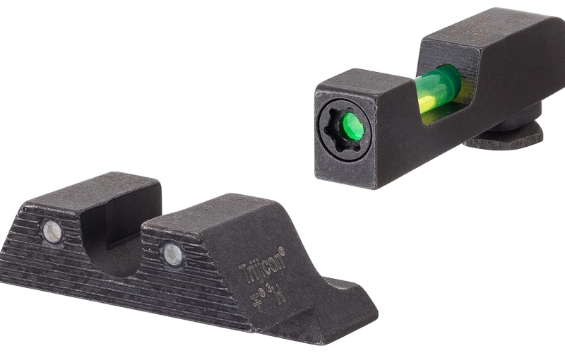 Trijicon DI Tritium/Fiber Optic Night Sights, Fits Glock 17,19,22,23,34,35,45, Does Not Fit MOS Models, Includes 2 Green Fiber Replacement Pieces and T10 Torque L-Key GL801-C-601102