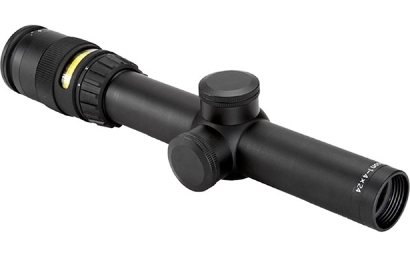 Trijicon Accupoint 1-4x24mm sfp illuminated amber triangle post black