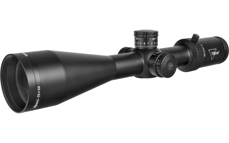 Trijicon Tenmile HX 5-25x50mm Second Focal Plane Riflescope with Red MOA Center Dot, 30mm Tube, Satin Black, Exposed Elevation Adjuster with Return to Zero Feature TMHX2550-C-3000010