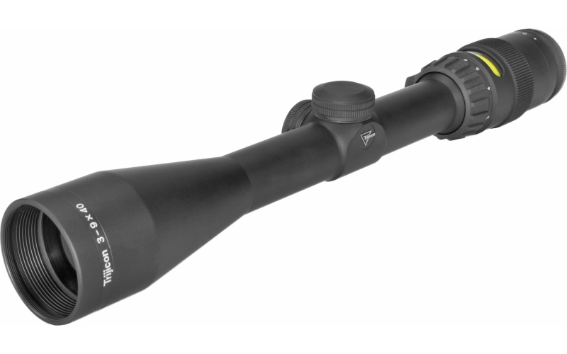 Trijicon AccuPoint 3-9x40mm Riflescope Amber Triangle Post, 1 in. Tube, Matte Black, Capped Adjusters TR20