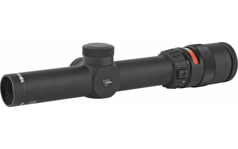 Trijicon AccuPoint Rifle Scope, 1-4X24mm, 30mm, Red Triangle, Matte Black Finish TR24R