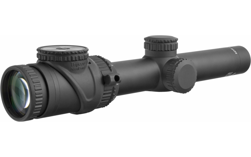 Trijicon AccuPoint 1-6x24mm Riflescope with BAC, Red Triangle Post Reticle, 30mm Tube, Matte Black, Capped Adjusters TR25-C-200090