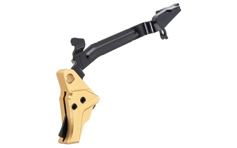 Tyrant Designs, Cnc Llc Itts trigger w/trigger bar for glock g3/g4 gold/black screw