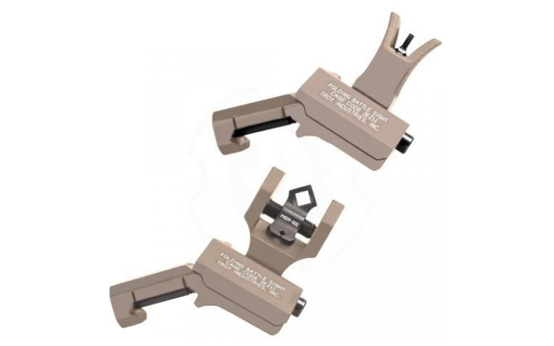 Troy 45-degree offset sight set - ssig-45s-mdft-00 - m4 front & dioptic rear - flat dark earth