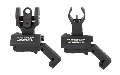 TROY Industries 45 Degree Battle Sight, Fits Picatinny, Black, HK Front Sight and Round Rear SSIG-45S-HRBT-00