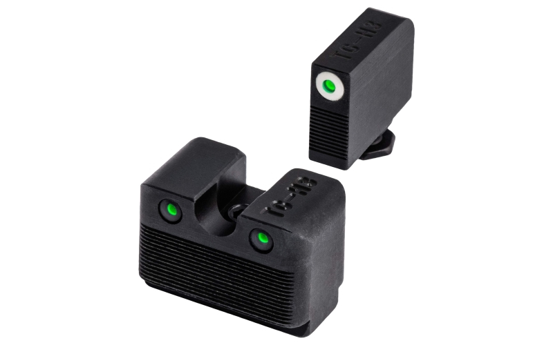 TruGlo Tritium Pro Brite Site Day / Night Sight Set For Glock Low M.O.S., Front Sight Color Green W/ Orange Focus Lock Ring, Rear Sight Green, Glows In The Dark No Batteries Or Light Exposure Required TG-TG231G1MW