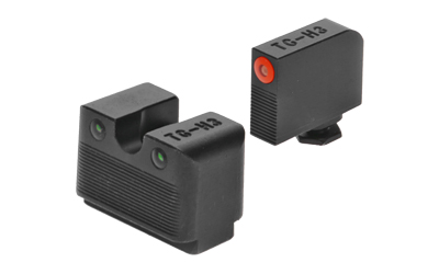 TruGlo Tritium Pro Brite Site Day / Night Sight Set For Glock M.O.S., Front Sight Color Green W/ Orange Focus Lock Ring, Rear Sight Green, Glows In The Dark No Batteries Or Light Exposure Required TG-TG231G2MC