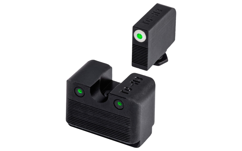 TruGlo Tritium Pro Brite Site Day / Night Sight Set For Glock M.O.S., High, Front Sight Color Green W/ Orange Focus Lock Ring, Rear Sight Green, Glows In The Dark No Batteries Or Light Exposure Required TG-TG231G2MW