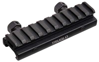 TruGlo Picatinny Style Riser Mount, Raises Mounting Surface by 1/2", approximately 4" in length, Black TG-TG8970B