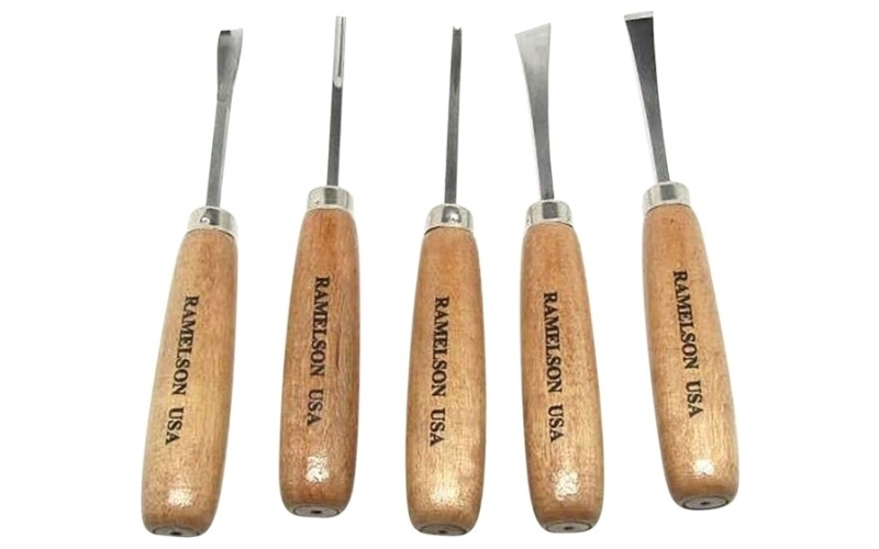 U.J. Ramelson #106 basic straight handle woodcarving 5 piece set