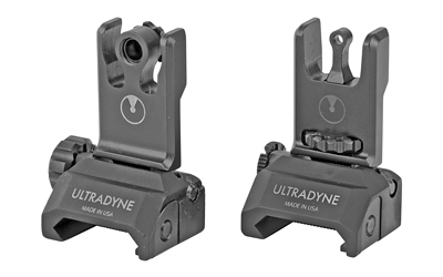 Ultradyne USA C2 Folding Front and Rear Sight Combo - Aperture, Black UD10014