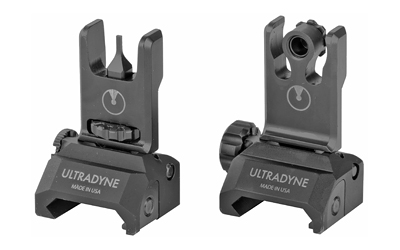 Ultradyne USA C2 Folding Front and Rear Sight Combo - Blade, Black UD11121