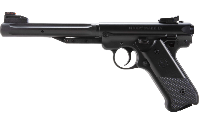 Umarex Ruger MKIV, Single Shot Air Pistol, 177 BB, 5.3" Barrel, 360 Feet Per Second, Matte Finish, Black, Polymer Grips 2244245