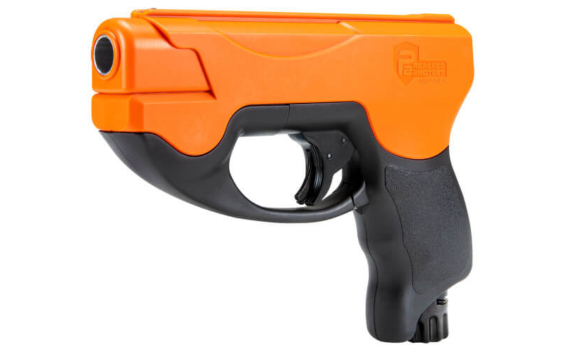 Umarex HDP50 Compact, CO2 Pepper Ball Pistol, 50 Caliber, 345 Feet Per Second, Black/Orange, 4Rd 2292304