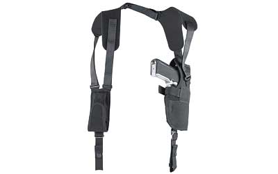 Uncle Mike's Pro Pak Vertical Shoulder Holster, Size 5, Fits Large Auto With 5" Barrel, Right Hand, Black 75051