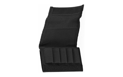 Uncle Mike's Uncle Mike's, Buttstock Shell Holder, For Shotgun, with Flap, Black 88492