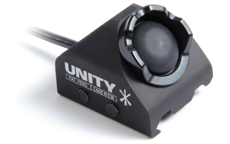 Unity Tactical Hot Button, Light Activation Switch, Picatinny, Compatible with MILSPEC Crane Laser Ports, Anodized Finish, Black HBR-IB