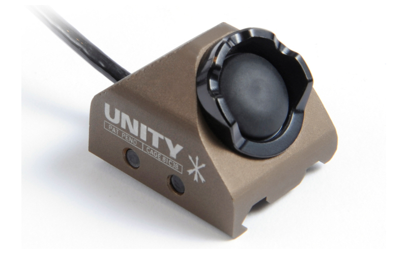 Unity Tactical Hot Button, Light Activation Switch, Picatinny, Compatible with MILSPEC Crane Laser Ports, Anodized Finish, Flat Dark Earth HBR-IF
