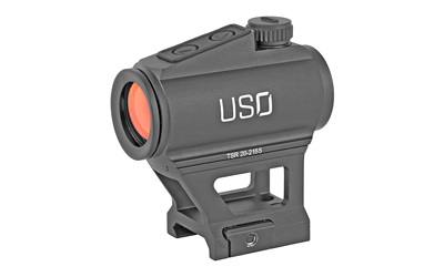 US Optics TSR-1X, 5 MOA Red Dot, Black, 3-Night Vision Compatible Levels, Picatinny Riser Mount TSR-1X