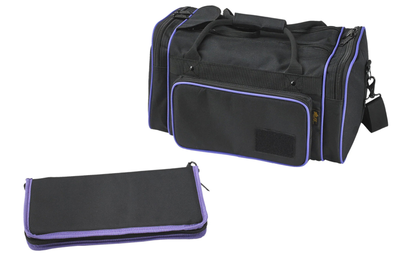 US PeaceKeeper Medium Range Bag, Black w/Purple Accents, 600 Denier Polyester, 18x10x10 P21114