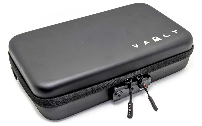 Vault Case Case Secure, Velcro Flex Panels, Elastic Holders, Combination Style Locking Mechanism, 11"x6.5", Smooth Matte Finish, Black, Includes Detachable Shoulder Strap VLTSECMAT