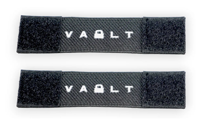 Vault Case Stick Strips, Elastic Velcro Strip, Black, 2 Pack VLTSTICKSTRP