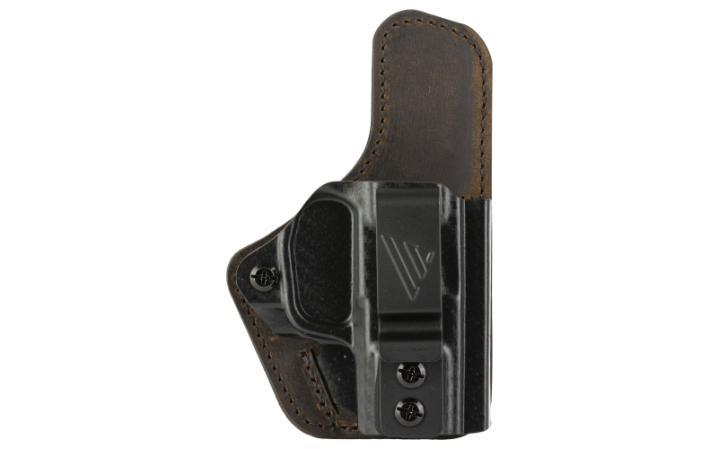 Versacarry Compound Custom Holster, Inside Waistband Holster, Right Hand, Fits Sig P365, Distressed Leather and Polymer, Brown 1CC26-21P365