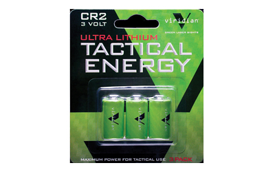 Viridian Weapon Technologies Battery, CR2 Lithium Battery, 3/Pack, Green 350-0004