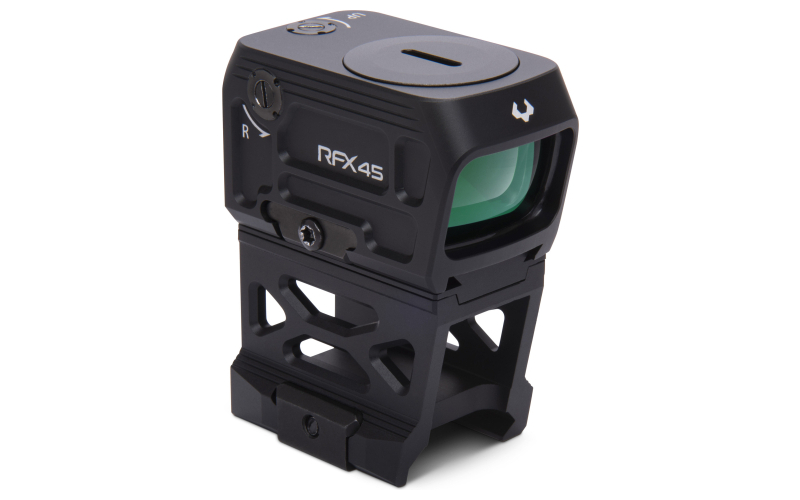 Viridian Weapon Technologies RFX45 Pro, Closed Emitter Optic, 3 MOA Green Dot, 1x24mm Objective, Compatible with Acro Footprint, Black, Includes MOS and RMR Adapter Plates, High and Low Picatinny Mounts 981-0052