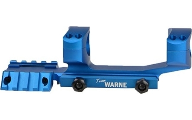 Warne Scope Mounts 34mm ultra high (1.435'') 0 moa mount, blue