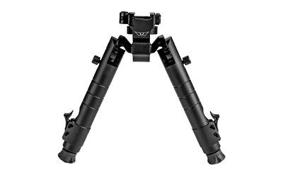 Warne Skyline Precision Bipod, Black Finish, Fits Picatinny or Weaver Rail, 5 Position Leg Rotation, 6.9"-9.1" 7901M