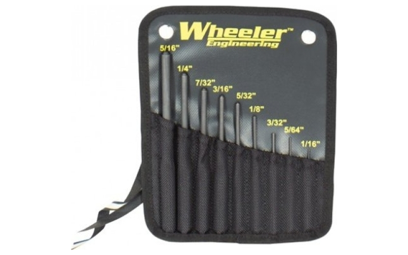 Wheeler Roll Pin Punch Set Tool, 9 piece set 204513