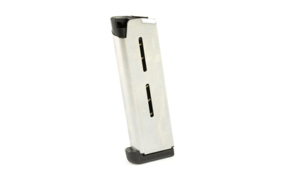 Wilson Combat Officer Magazine, 45ACP, 7 Rounds, Fits 1911, Standard .350 Base Pad, Stainless 47OX