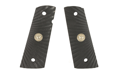 Wilson Combat Grip, Fits Full Size, Starburst Pattern, Flat Bottom, Black G10 351ACFS