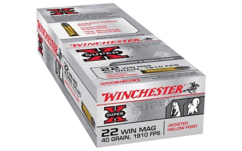 Winchester Ammunition 22 wmr 40gr jacketed hollow point 150/box