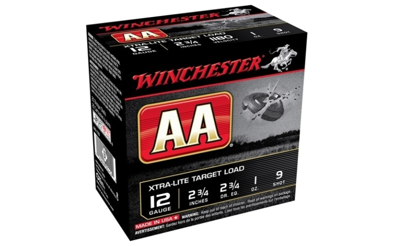 Winchester Ammunition 12 gauge 2-3/4'' 1 oz #9 shot 25/box