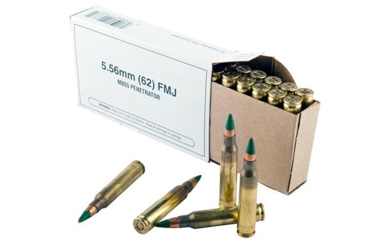 Winchester Ammunition 5.56mm nato 62gr full metal jacket 20/box