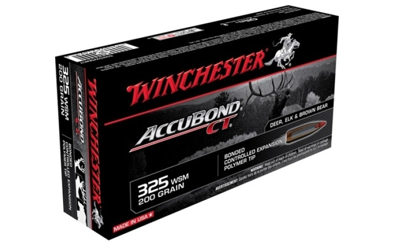 Winchester Ammunition 325 wsm 200gr nosler accubond ct 20/box