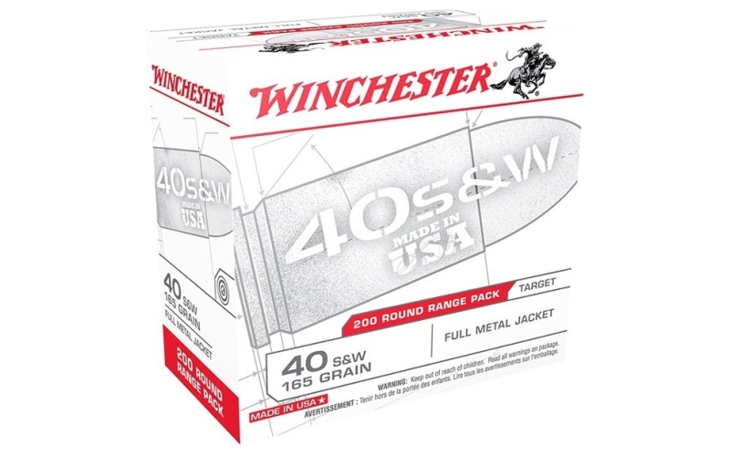 Winchester Ammunition 40 s&w 165gr full metal jacket 200/box