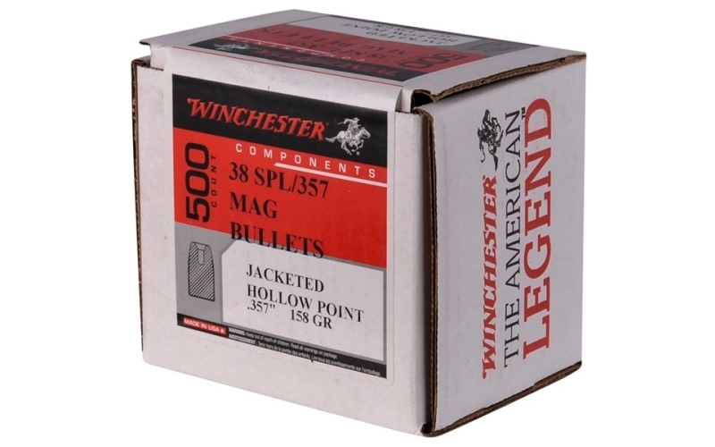Winchester Ammunition 357 caliber (0.357'') 158gr jhp notched 500/box