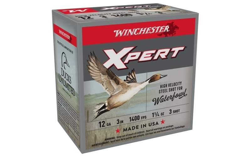 Winchester Ammunition 12 gauge 3'' 1-1/4 oz #3 steel shot 25/box