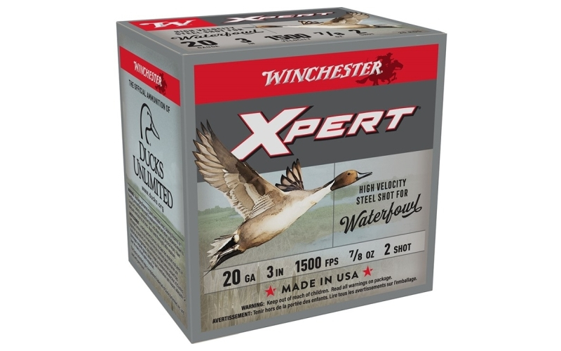 Winchester Ammunition 20 gauge 3'' 7/8 oz #2 steel shot 25/box