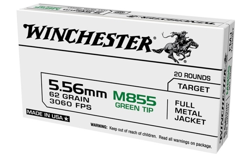 Winchester Ammunition 5.56mm nato 62gr full metal jacket 150/box