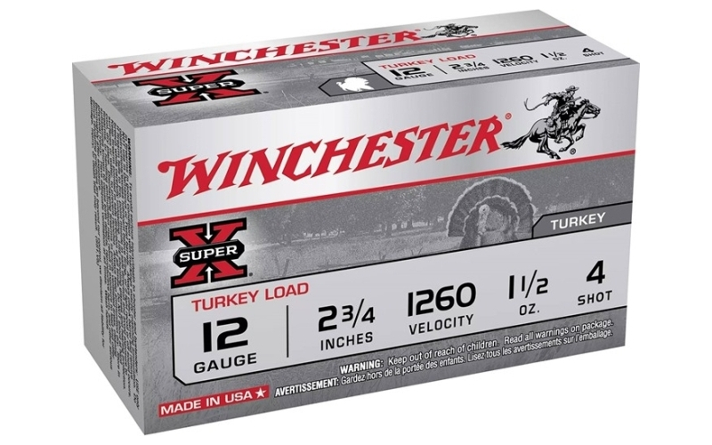 Winchester Ammunition 12 gauge 2-3/4'' 1-1/2 oz #4 shot 10/box