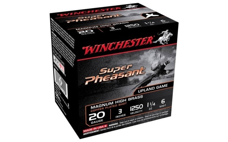 Winchester Ammunition 20 gauge 3'' 1-1/4 oz #6 shot 25/box