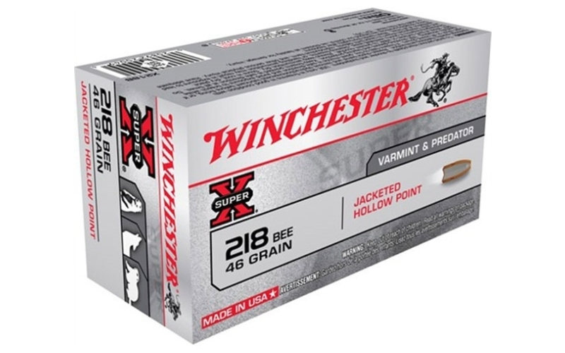 Winchester Ammunition 218 bee 46gr jacketed hollow point 50/box