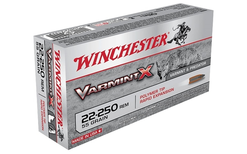 Winchester Ammunition 22-250 remington 55gr polymer tip 20/box