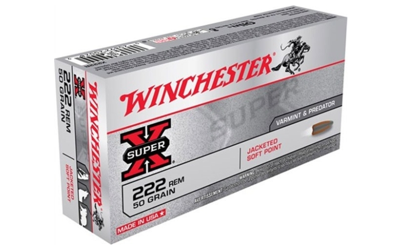 Winchester Ammunition 222 remington 50gr pointed soft point 20/box