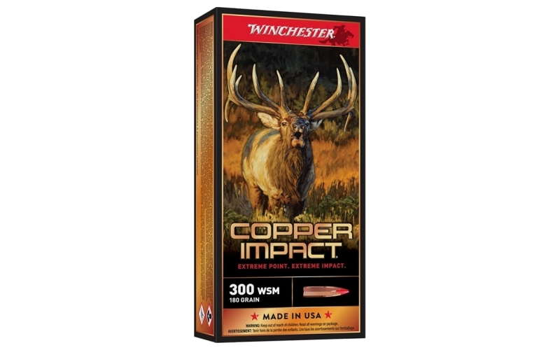 Winchester Ammunition 300 wsm 180gr copper extreme point lead free 20/box